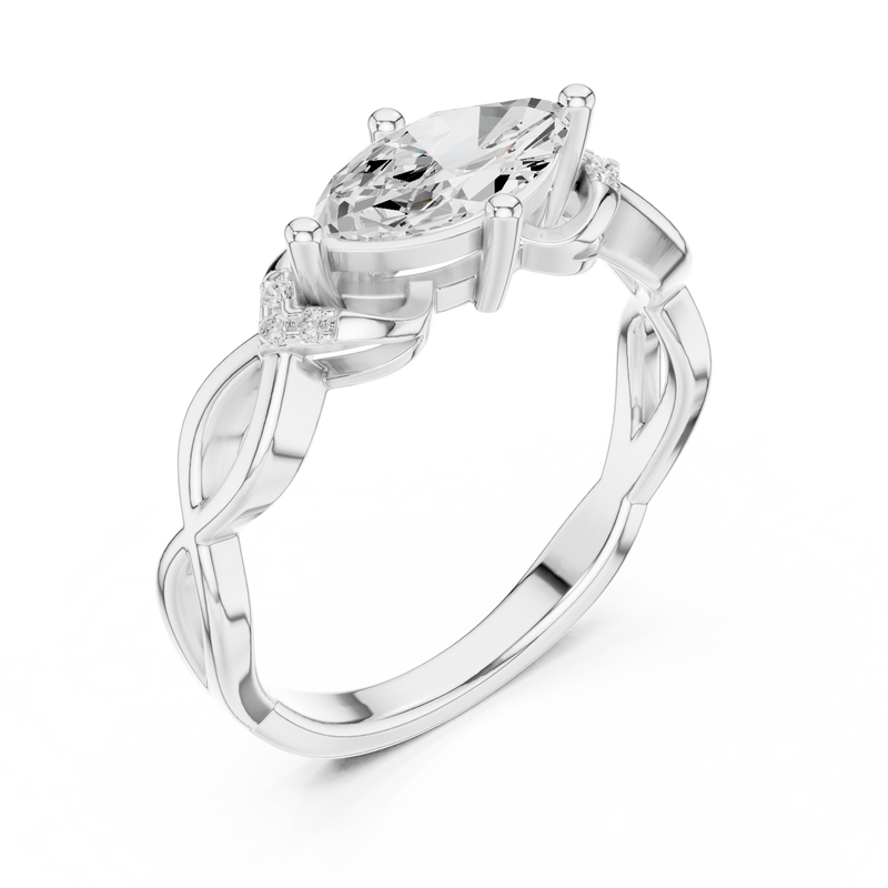 Ladies Ring DDLR-510@7 - White Gold - Image