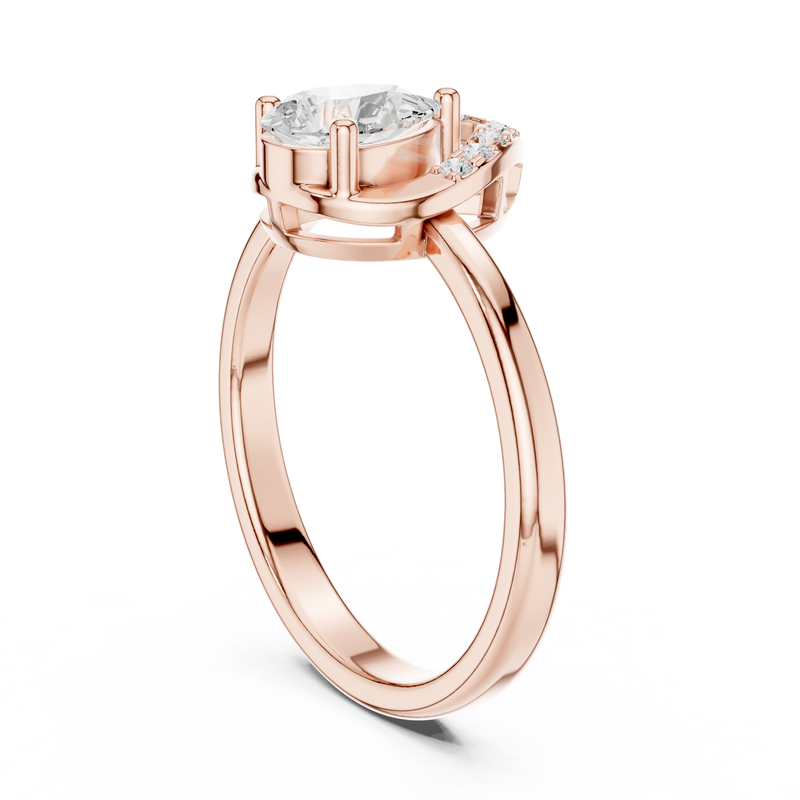 Ladies Ring DDLR-511@7 - Rose Gold - Image