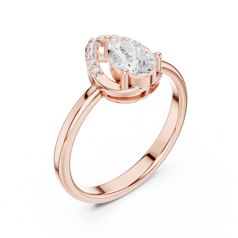Ladies Ring DDLR-511@7 - Rose Gold - Image