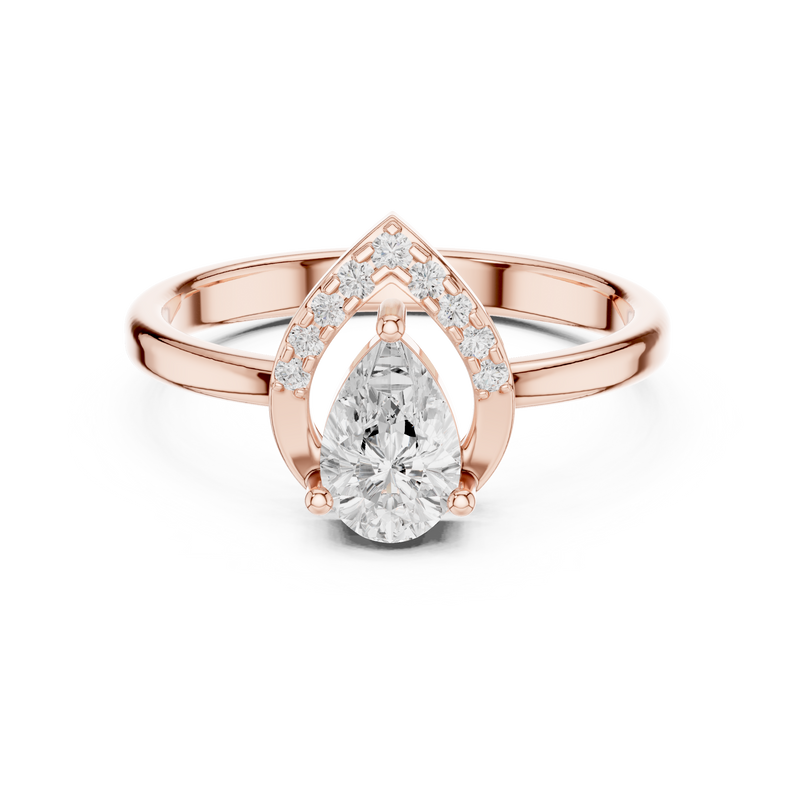 Ladies Ring DDLR-511@7 - Rose Gold - Image