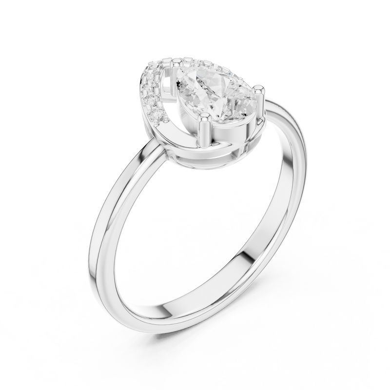 Ladies Ring DDLR-511@7 - White Gold - Image