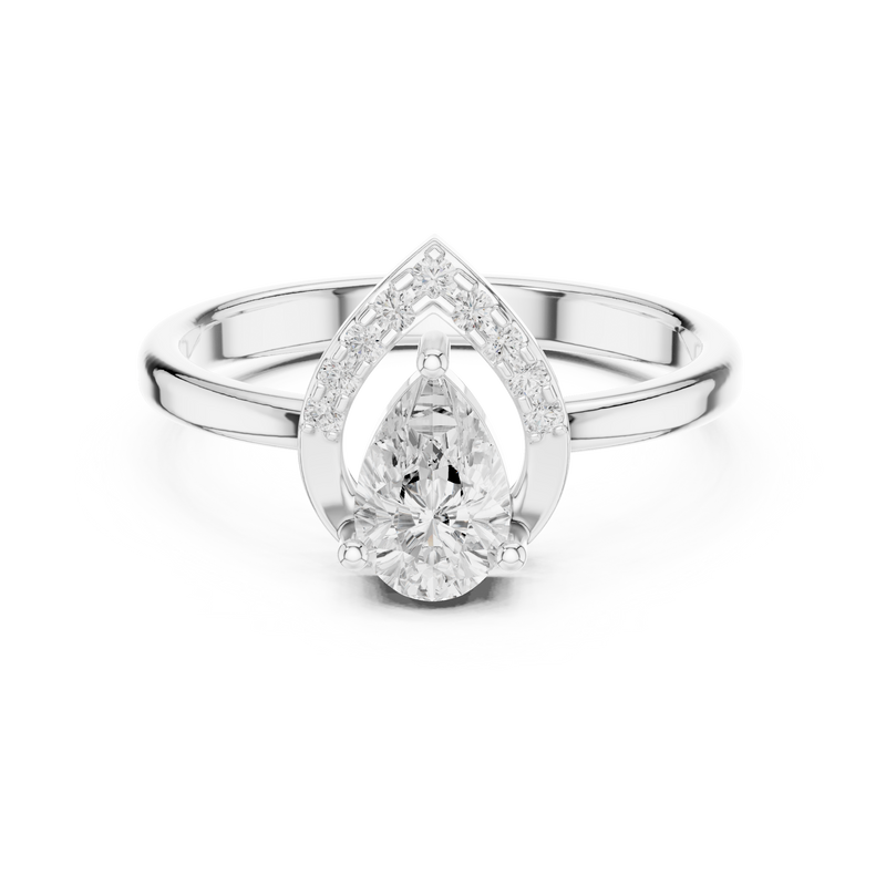 Ladies Ring DDLR-511@7 - White Gold - Image