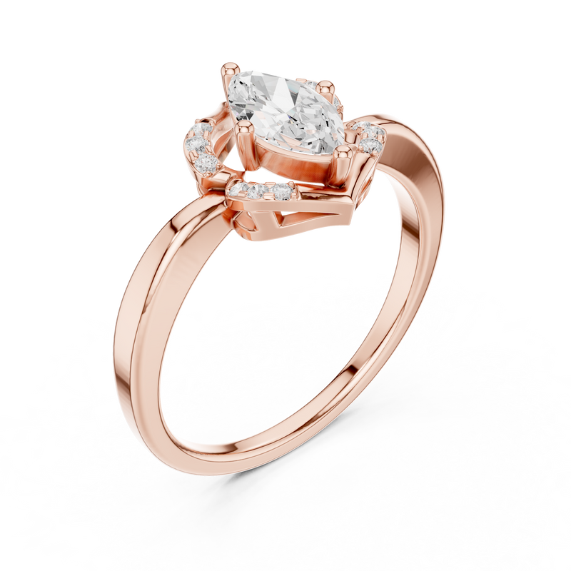Ladies Ring DDLR-513@7 - Rose Gold - Image