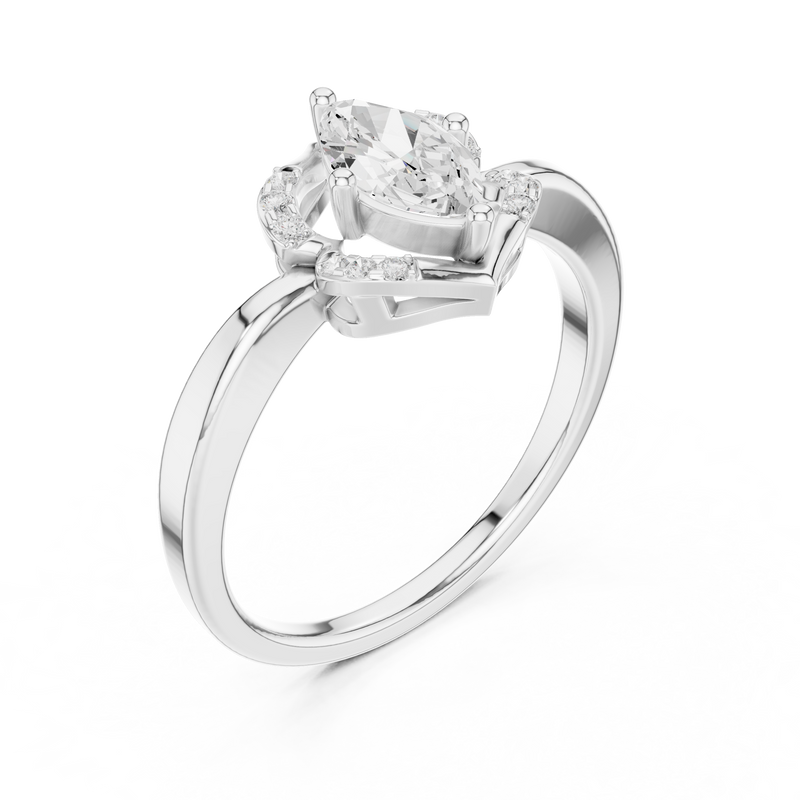 Ladies Ring DDLR-513@7 - White Gold - Image