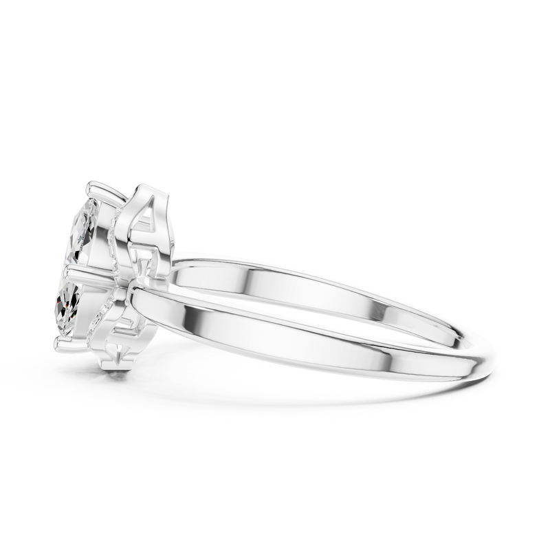 Ladies Ring DDLR-513@7 - White Gold - Image