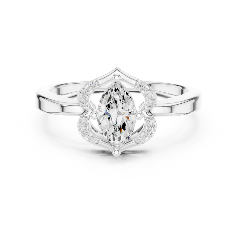 Ladies Ring DDLR-513@7 - White Gold - Image