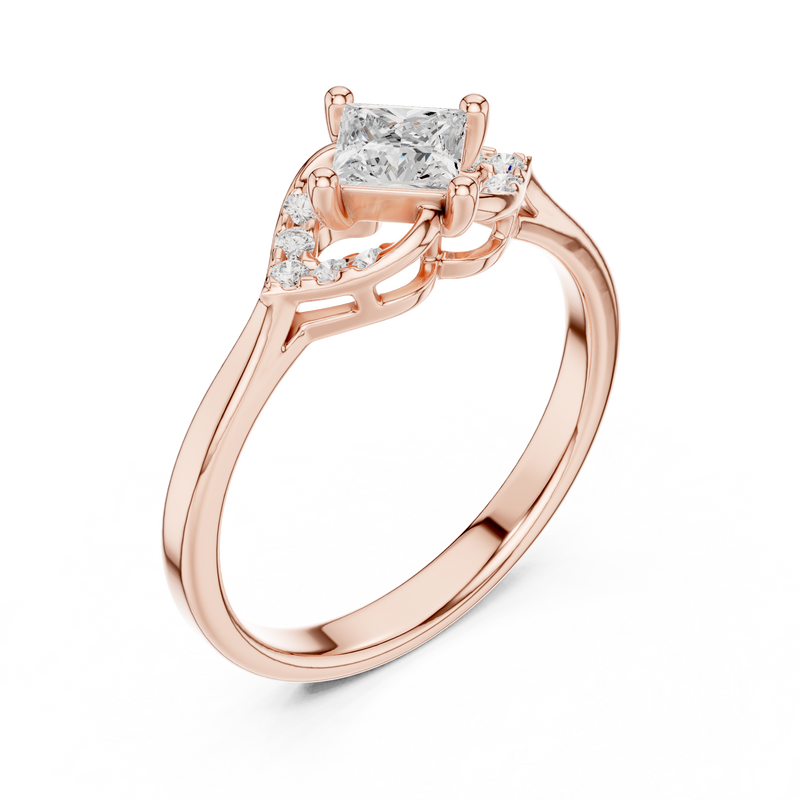 Ladies Ring DDLR-515@7 - Rose Gold - Image