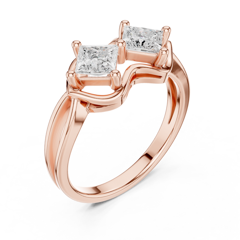 Ladies Ring DDLR-516@7 - Rose Gold - Image