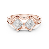 Ladies Ring DDLR-516@7 - Rose Gold - Image