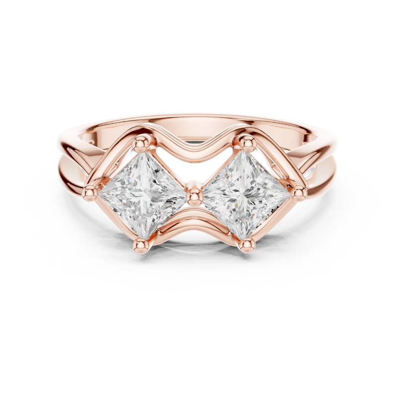 Ladies Ring DDLR-516@7 - Rose Gold - Image