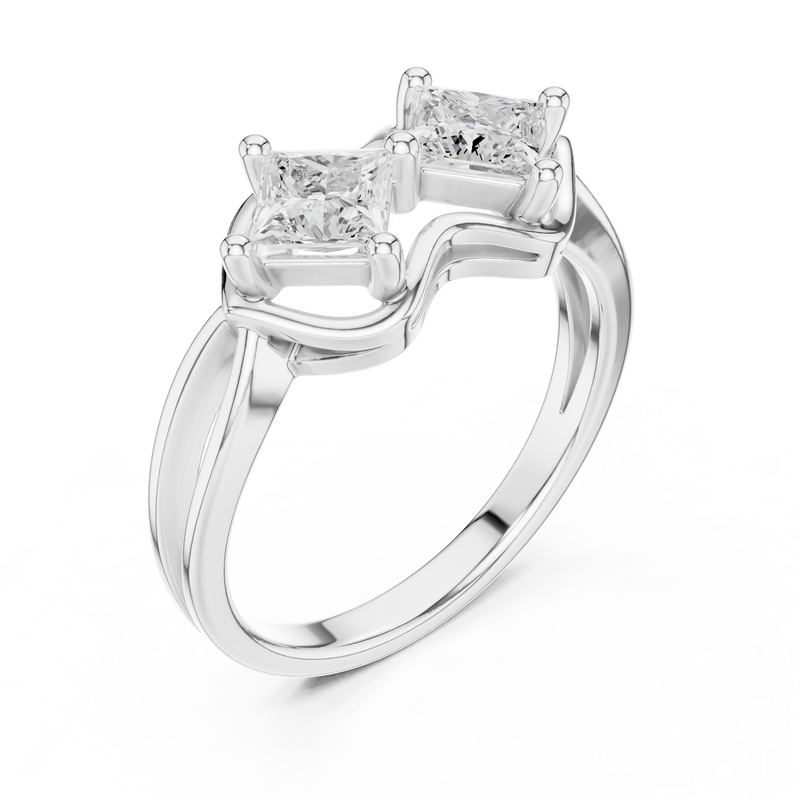 Ladies Ring DDLR-516@7 - White Gold - Image