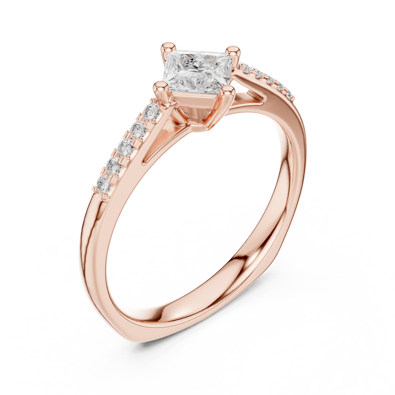 Ladies Ring DDLR-518@7 - Rose Gold - Image