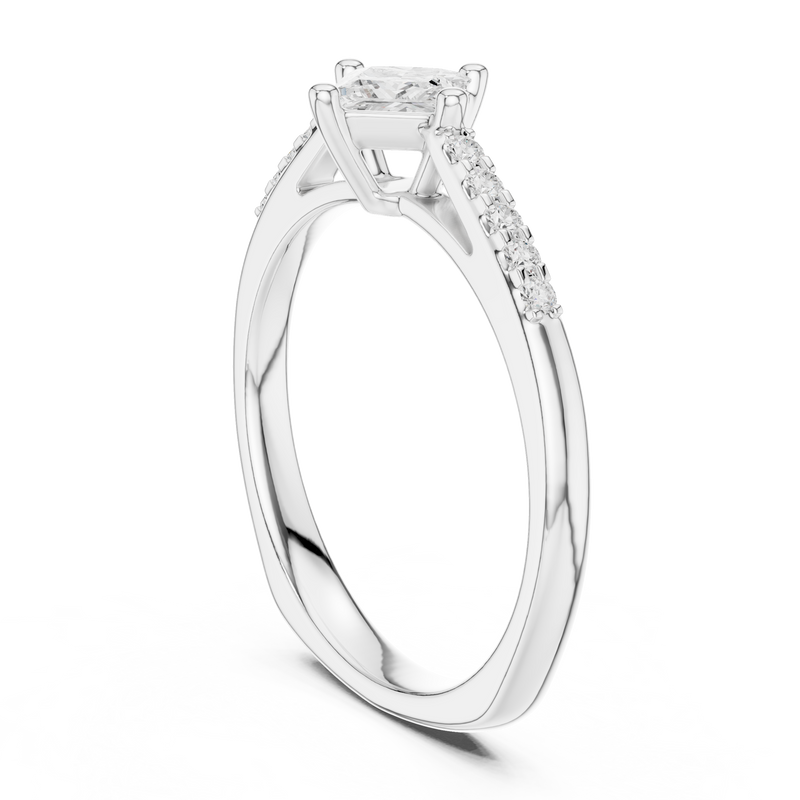 Ladies Ring DDLR-518@7 - White Gold - Image
