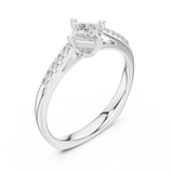 Ladies Ring DDLR-518@7 - White Gold - Image