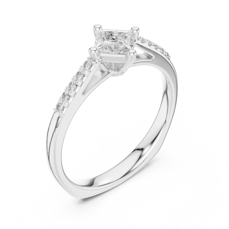 Ladies Ring DDLR-518@7 - White Gold - Image