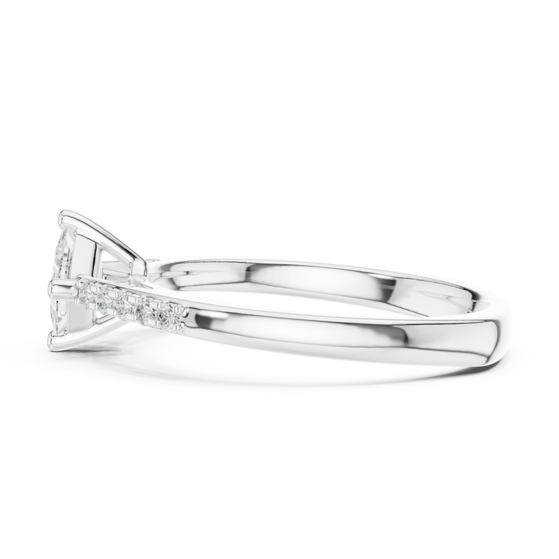 Ladies Ring DDLR-518@7 - White Gold - Image