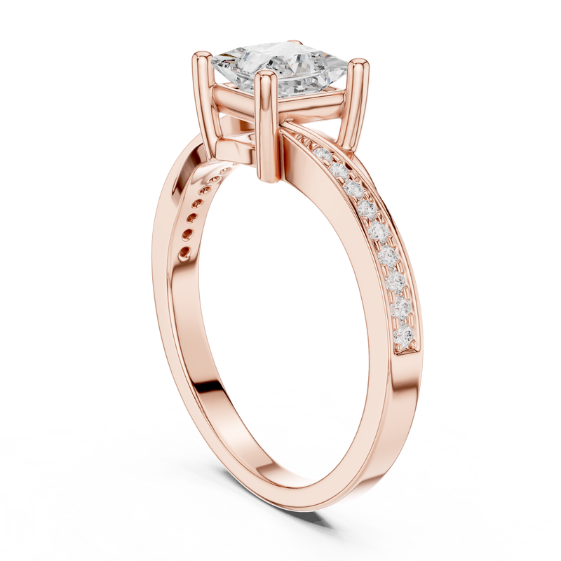 Ladies Ring DDLR-525@7 - Rose Gold - Image