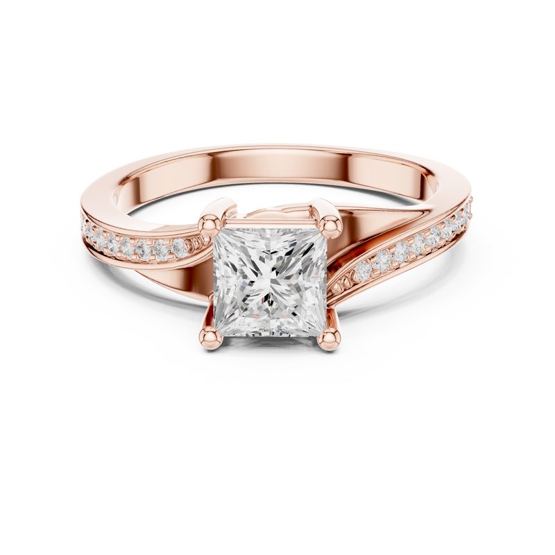 Ladies Ring DDLR-525@7 - Rose Gold - Image