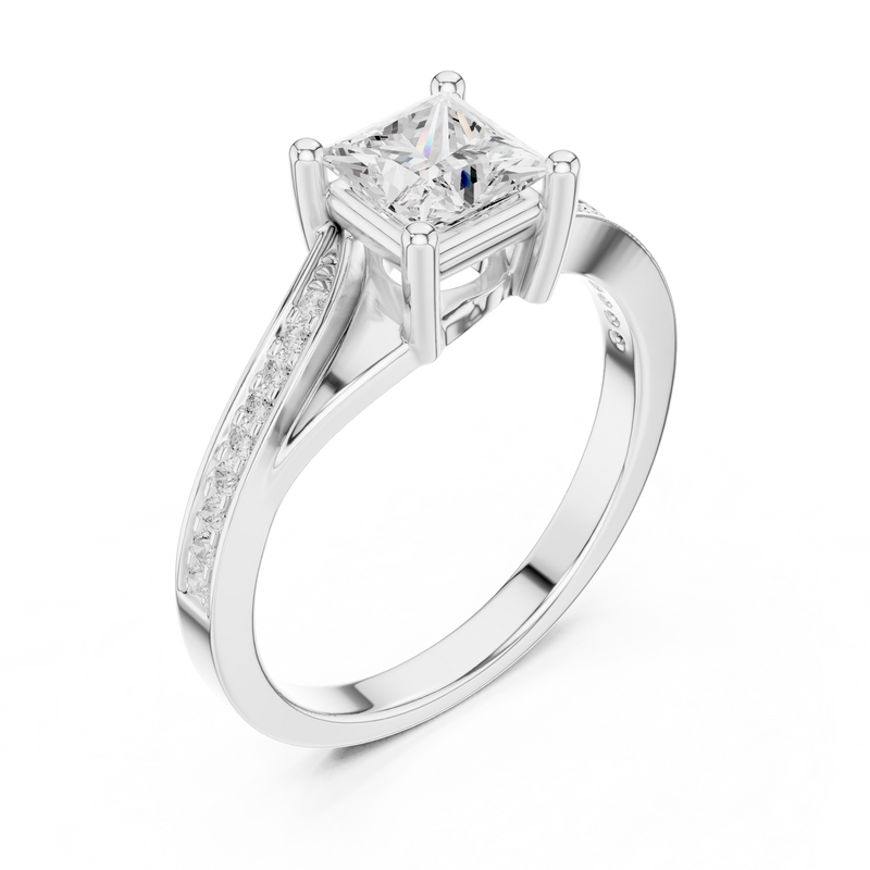 Ladies Ring DDLR-525@7 - White Gold - Image