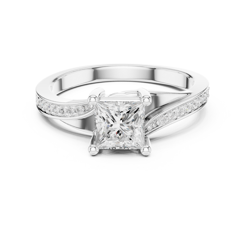 Ladies Ring DDLR-525@7 - White Gold - Image