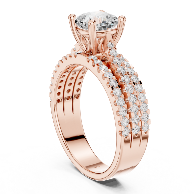 Ladies Ring DDLR-528@7 - Rose Gold - Image