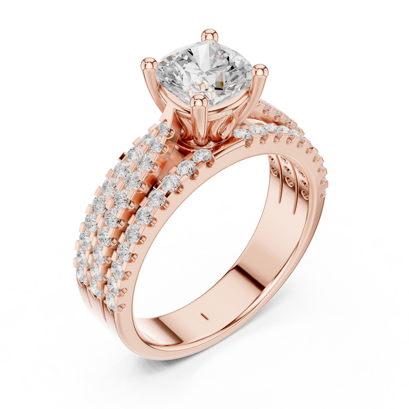 Ladies Ring DDLR-528@7 - Rose Gold - Image