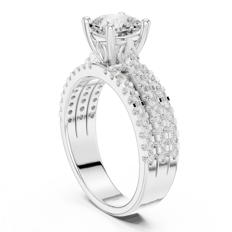 Ladies Ring DDLR-528@7 - White Gold - Image