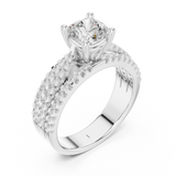 Ladies Ring DDLR-528@7 - White Gold - Image