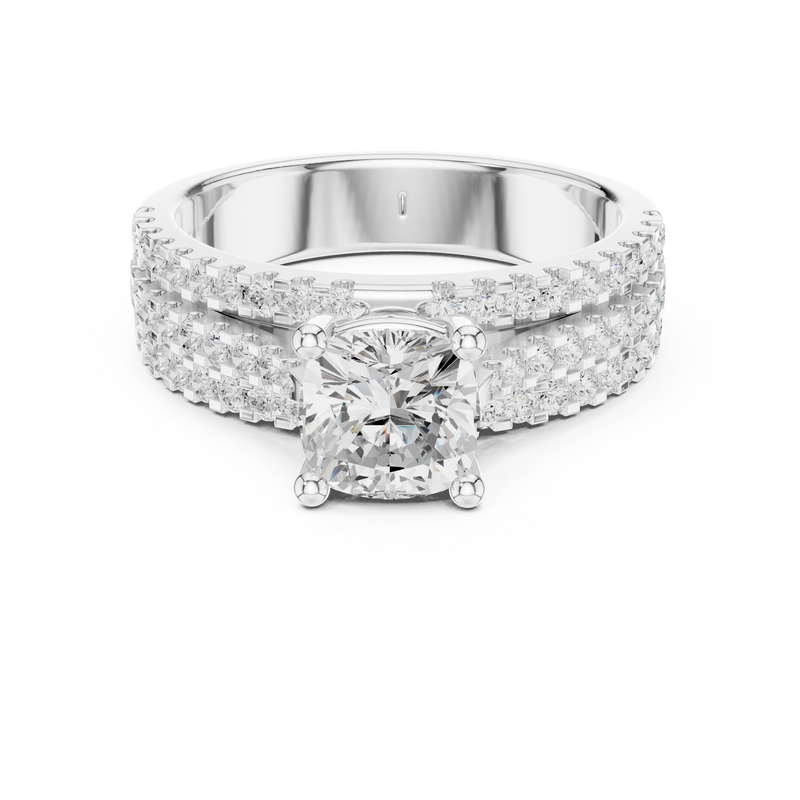 Ladies Ring DDLR-528@7 - White Gold - Image