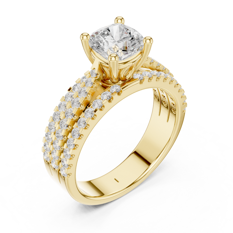 Ladies Ring DDLR-528@7 - Yellow Gold - Image