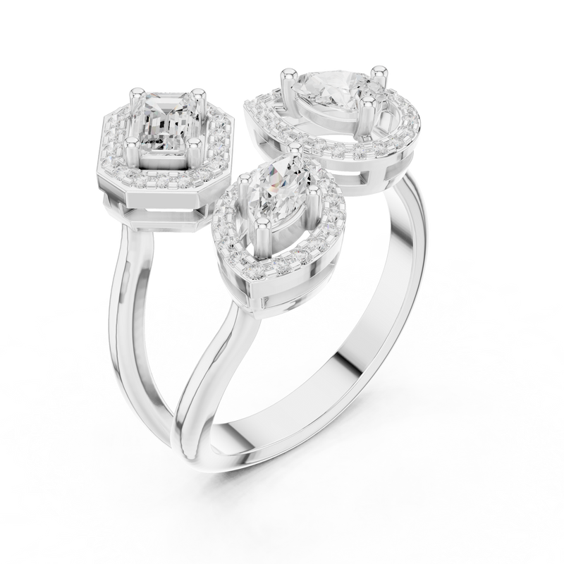 Ladies Ring DDLR-530@7 - White Gold - Image