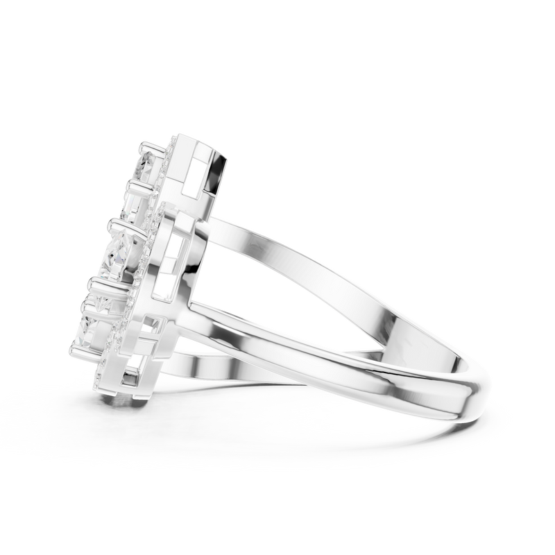 Ladies Ring DDLR-530@7 - White Gold - Image