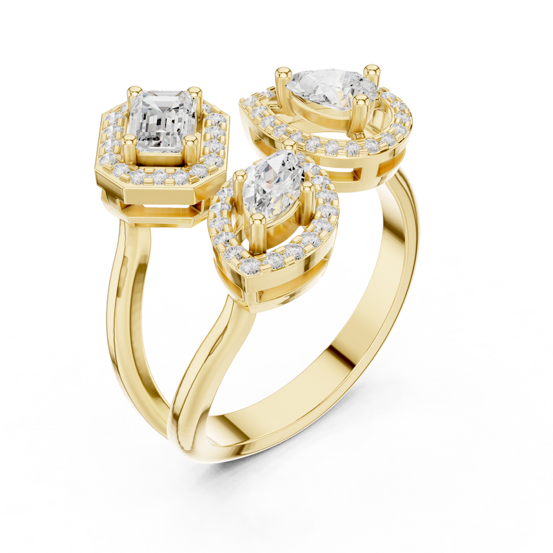 Ladies Ring DDLR-530@7 - Yellow Gold - Image