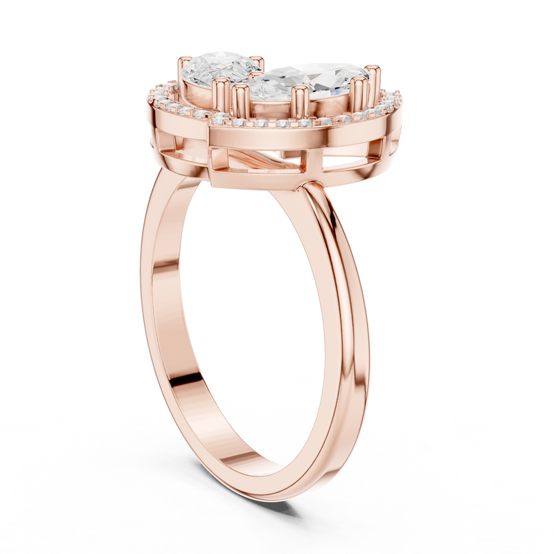 Ladies Ring DDLR-531@7 - Rose Gold - Image