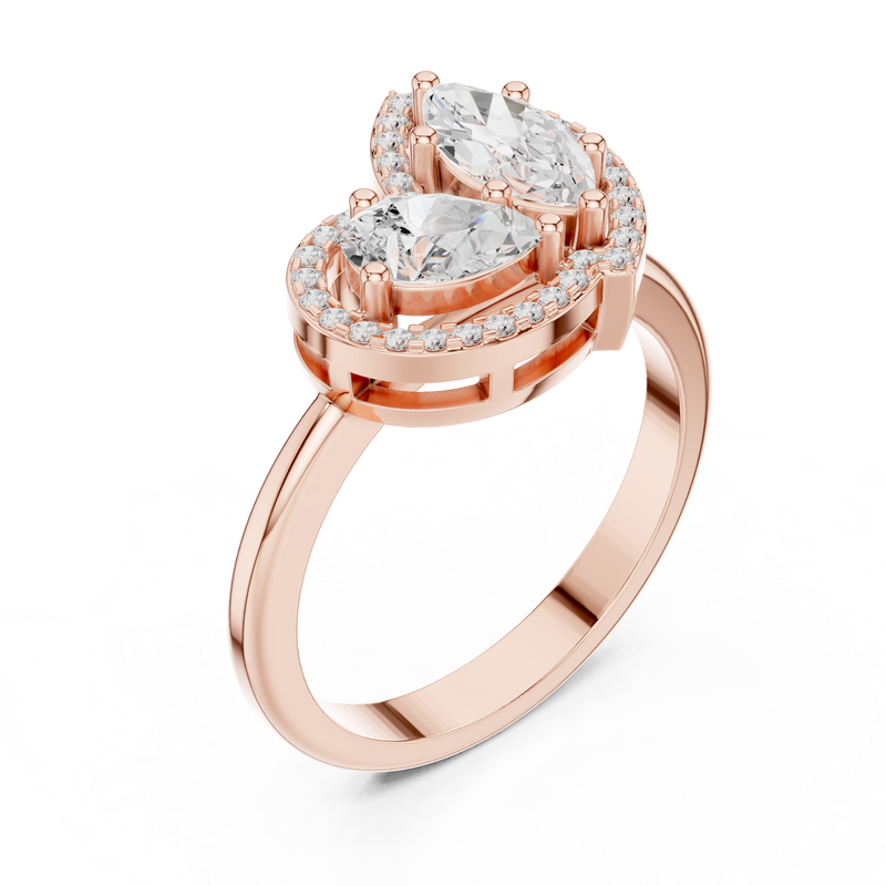 Ladies Ring DDLR-531@7 - Rose Gold - Image