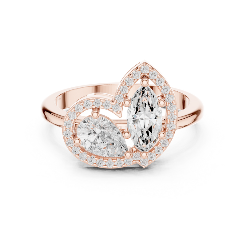 Ladies Ring DDLR-531@7 - Rose Gold - Image