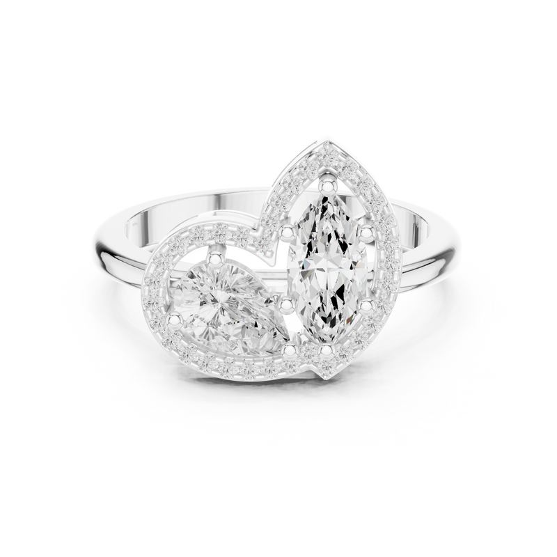 Ladies Ring DDLR-531@7 - White Gold - Image