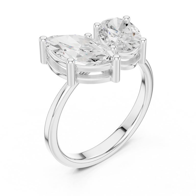 Ladies Ring DDLR-532@7 - White Gold - Image