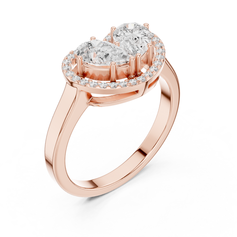 Ladies Ring DDLR-533@7 - Rose Gold - Image