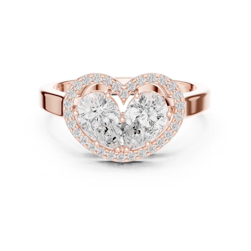 Ladies Ring DDLR-533@7 - Rose Gold - Image