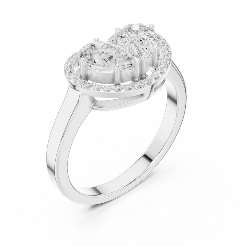 Ladies Ring DDLR-533@7 - White Gold - Image