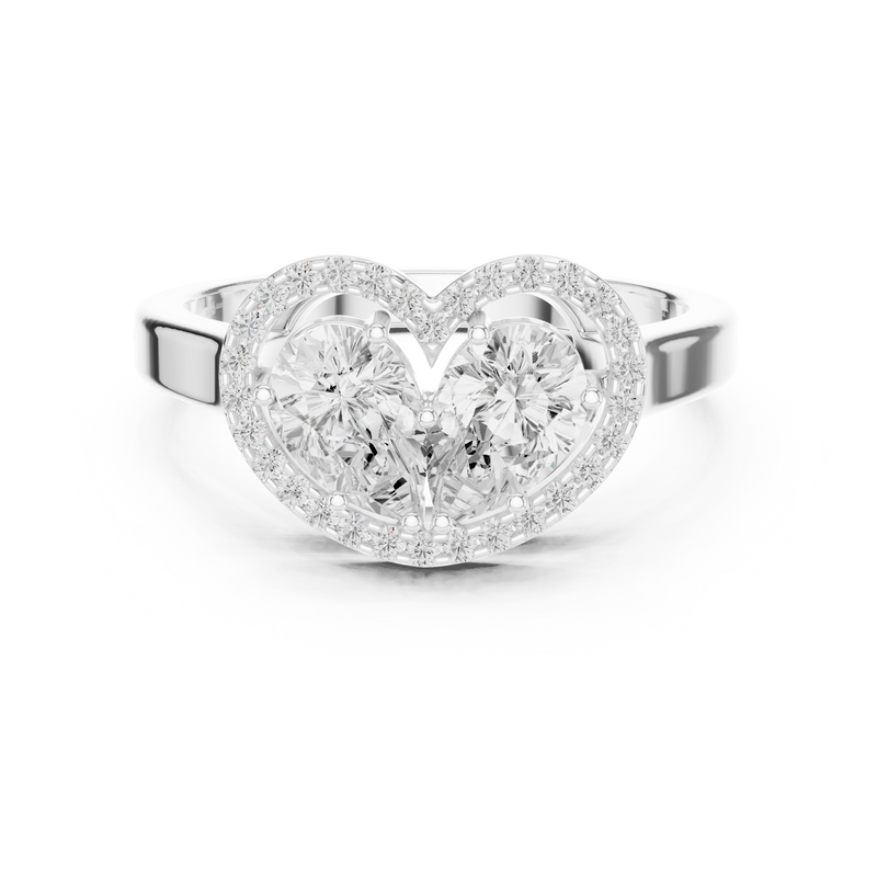 Ladies Ring DDLR-533@7 - White Gold - Image