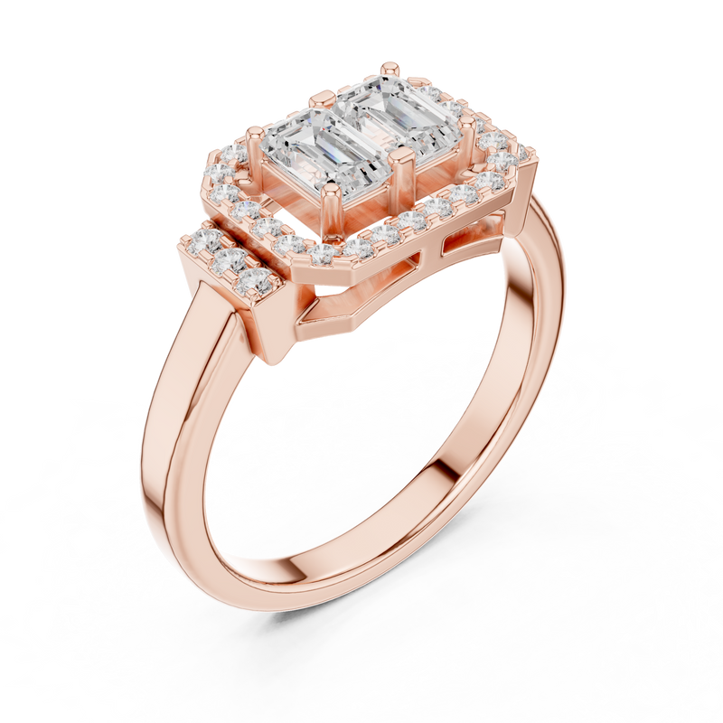 Ladies Ring DDLR-534@7 - Rose Gold - Image