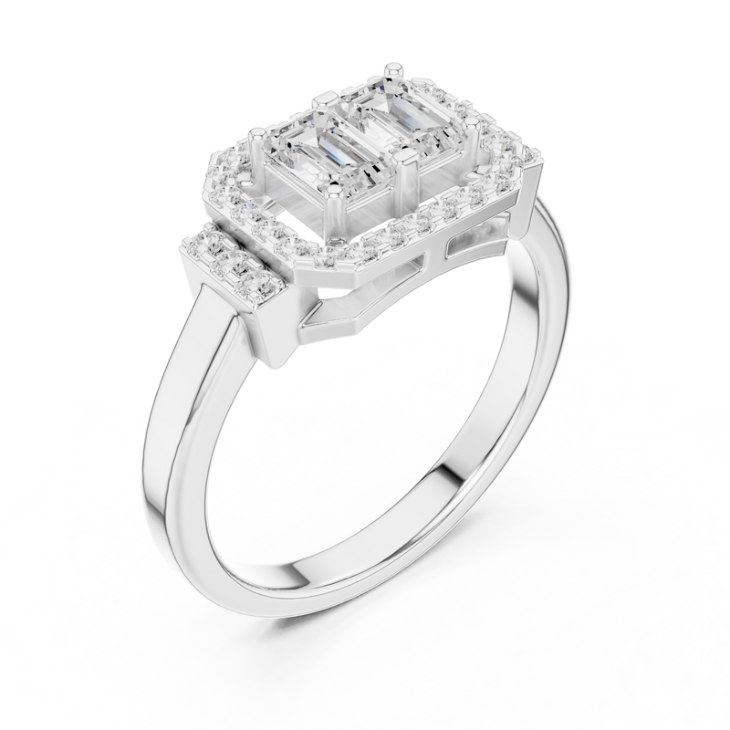 Ladies Ring DDLR-534@7 - White Gold - Image