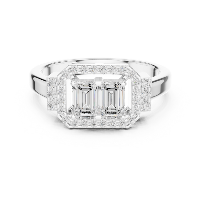 Ladies Ring DDLR-534@7 - White Gold - Image
