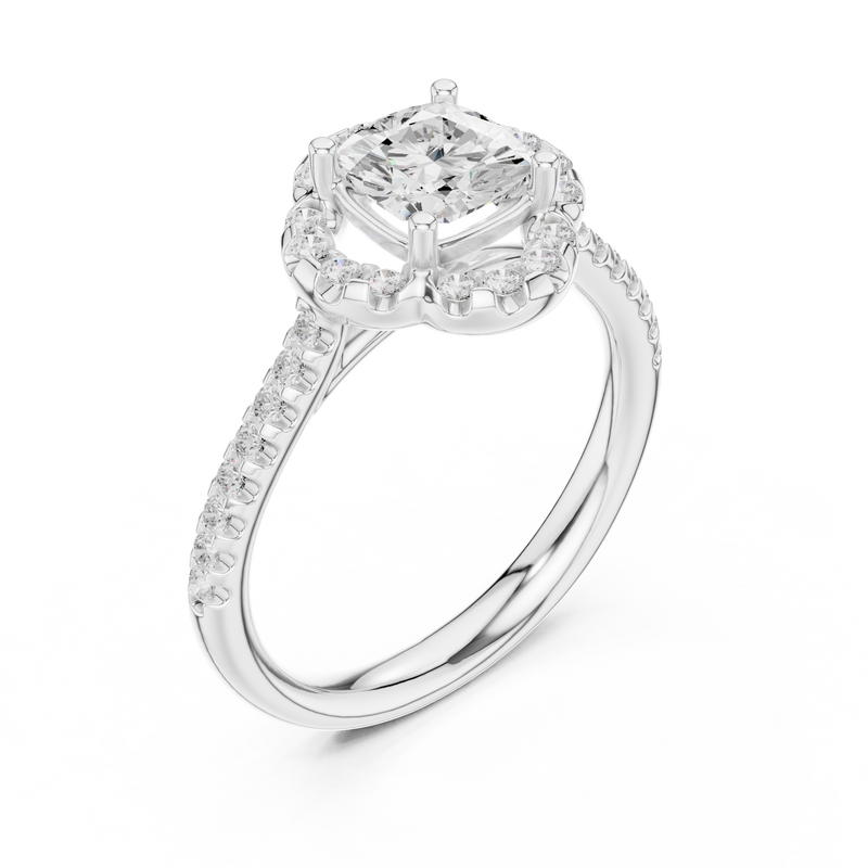 Ladies Ring DDLR-535@7 - White Gold - Image