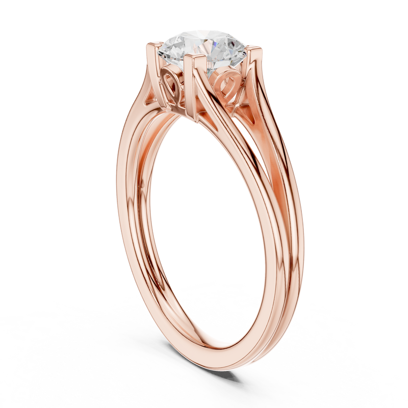 Ladies Ring DDLR-543@7 - Rose Gold - Image