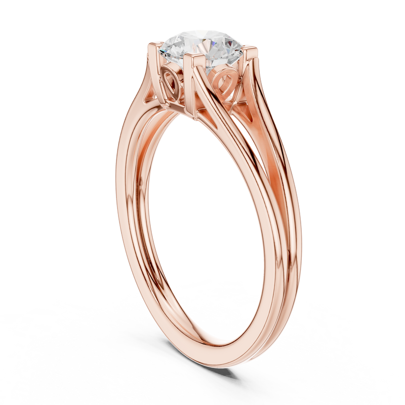 Ladies Ring DDLR-544@7 - Rose Gold - Image
