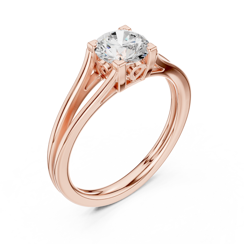 Ladies Ring DDLR-544@7 - Rose Gold - Image