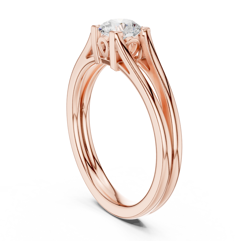 Ladies Ring DDLR-545@7 - Rose Gold - Image